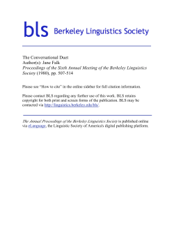 b Berkeley Linguistics Society
