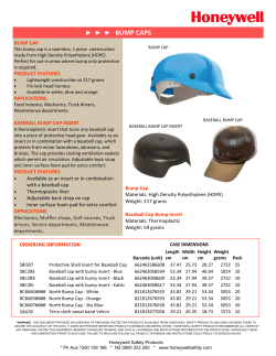 BUMP CAPS - Honeywell Safety Products