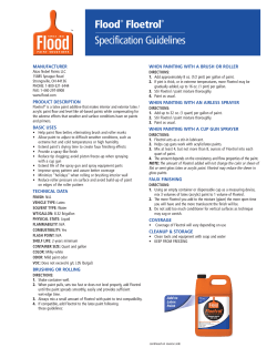 Flood&reg; Floetrol&reg; Specification guidelines