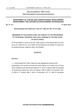 Rules Board for Courts of Law Act: Rules: Conduct of proceedings of