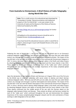 From Australia to Zimmermann: A Brief History of Cable