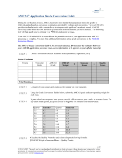 AMCAS Grade Conversion Guide