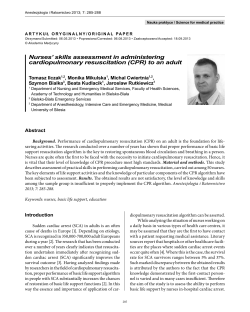 Nurses` skills assessment in administering cardiopulmonary