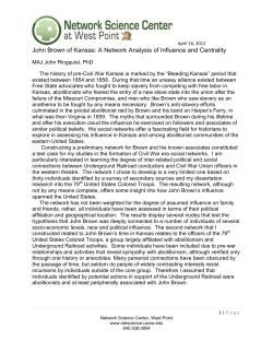 John Brown of Kansas: A Network Analysis of Influence
