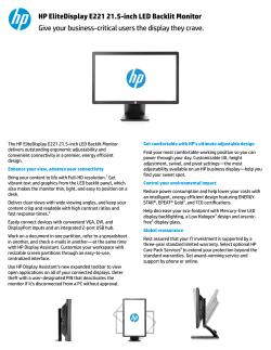 HP EliteDisplay E221 21.5-inch LED Backlit Monitor