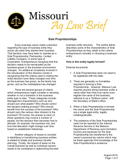 Sole Proprietorships