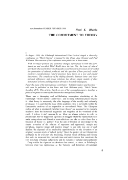 THE COMMITMENT TO THEORY