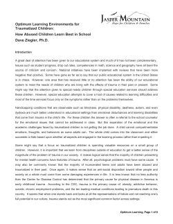Optimum Learning Environments for Traumatized