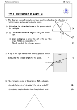 PW 4 - Refraction of Light B