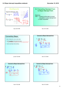 6.2 Slope intercept inequalities.notebook