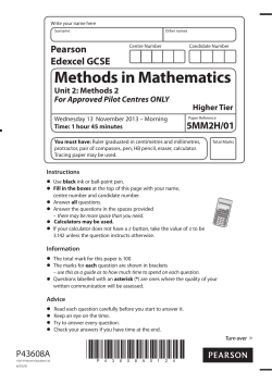 Methods in Mathematics - Edexcel