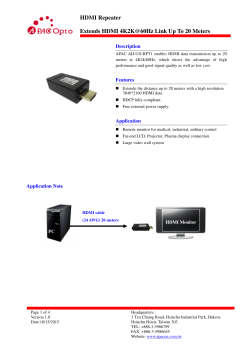 HDMI Repeater Extends HDMI 4K2K@60Hz Link Up To 20 Meters
