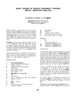 novel design of sports equipment through impact vibration analysis