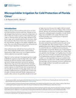 Microsprinkler Irrigation for Cold Protection of Florida Citrus1