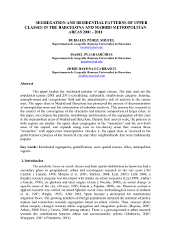 Segregation and Residential Patterns of Upper Classes in the