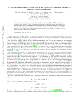 A theoretical description of energy spectra and two