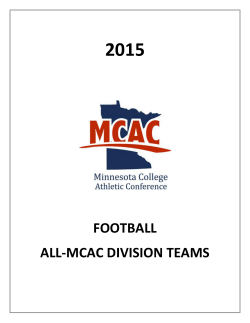 2015 MCAC Football All-Division Teams