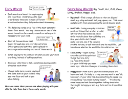 Early Words - Lower Willingdon Pre