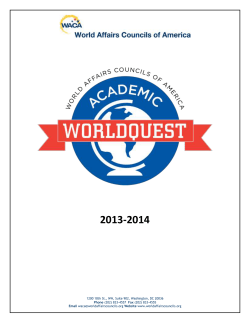 2014 study guide - World Affairs Councils of America