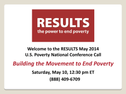 Building the Movement to End Poverty