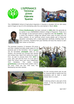 L`ESPERANCE Technical School Kigarama Rwanda