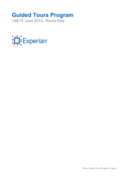 Guided Tours Program