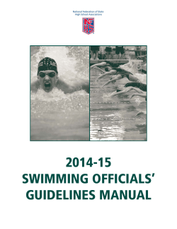 2014-15 Swimming Officials` Guidelines Manual