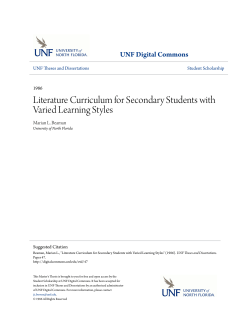 Literature Curriculum for Secondary Students with Varied Learning