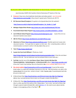 My favorite LINKS, WEBSITES AND RESOURCES for Brain Breaks