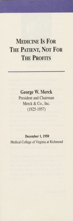 Medicine Is for the Patient, Not for the Profits