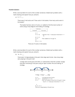Possible Solutions Write a word problem for each of the number