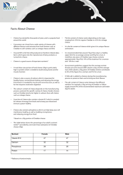 Cheese - Dairy Council Northern Ireland