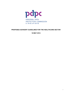 proposed advisory guidelines for the healthcare sector 16 may 2014