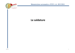 Manutenzione aeronautica e PCM AA 2013/2014