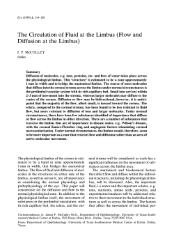 The Circulation of Fluid at the Limbus (Flow and Diffusion at