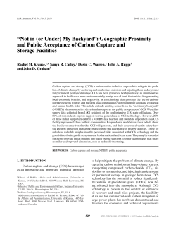 Not in (or Under) My Backyard: Geographic Proximity and Public
