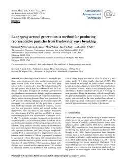 Lake spray aerosol generation: a method for producing