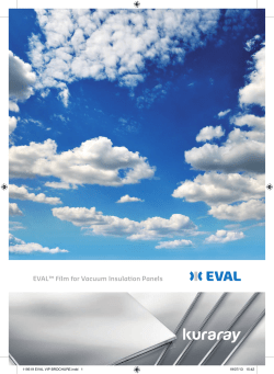 EVAL&trade; Film for Vacuum Insulation Panels