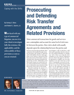 Prosecuting and Defending Risk Transfer