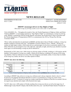 news release - Florida`s Turnpike
