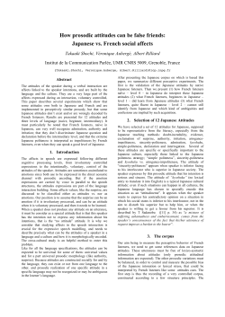 How prosodic attitudes can be false friends: Japanese vs. French