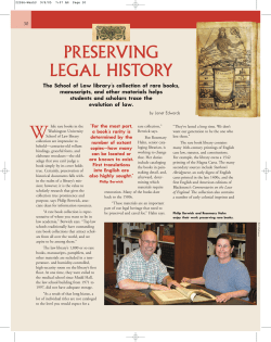 preserving legal history - Washington University School of Law