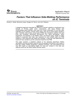 Factors That Influence Side-Wetting