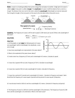 SOLUTION: PRACTICE: cycle per meters s cycles sm Hz sm 5.2