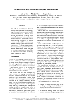 Phrase-based Compressive Cross-Language