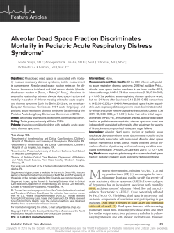 Alveolar Dead Space Fraction Discriminates Mortality