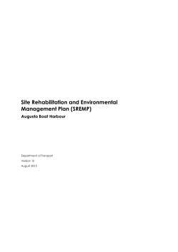 Site Rehabilitation and Environmental Management Plan (SREMP