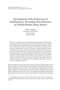 Development of the Expression of Indefiniteness: Presenting New