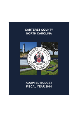 2013-2014 Carteret County Budget