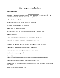 Night Comprehension Questions